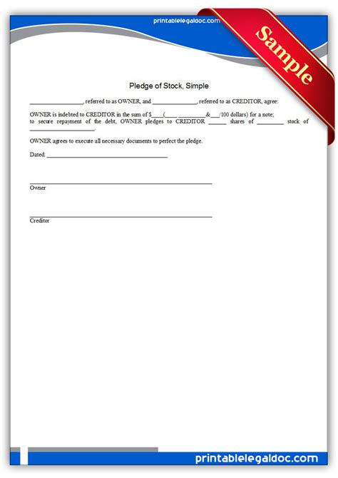 pledge form template  nonprofit