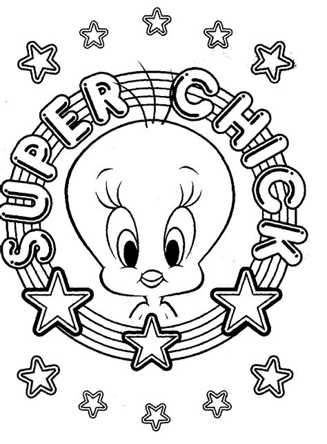 cute tweety bird disney coloring pages  kids cartoon coloring pages