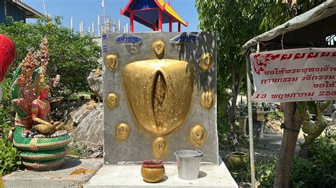 giant gold genitals erected at buddhist temple to honor ‘origin of life