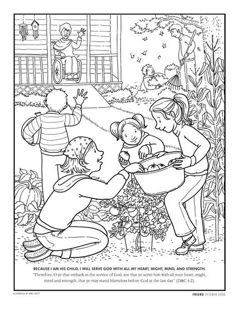 lds clipart  color  primary children lds coloring pages