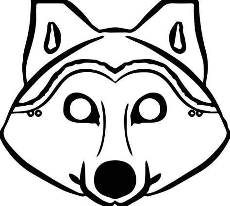 printable wolf face mask  printable