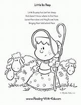 Coloring Lamb Mary Had Little Clipart Rhymes Nursery Pages Library sketch template