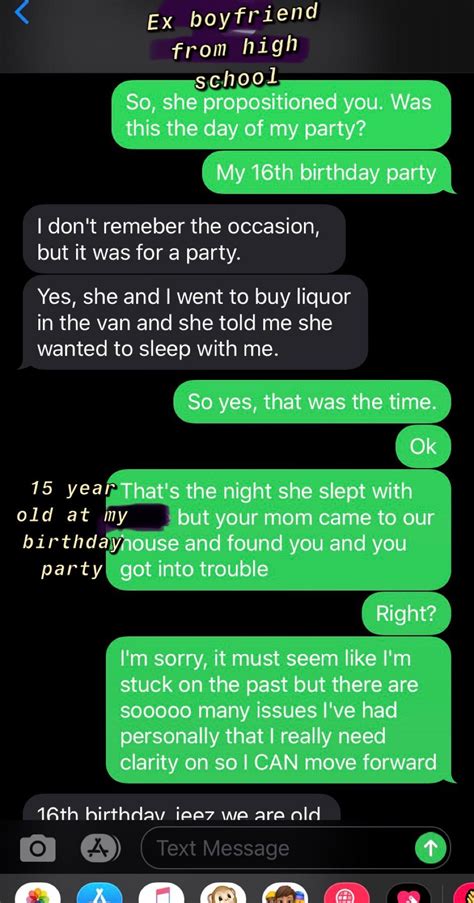 Conversation With My Ex From Hs About The Night My Mom