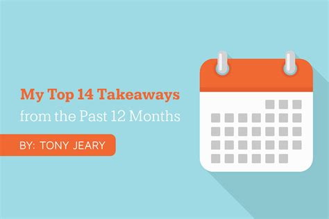 top  takeaways     months tony jeary
