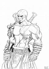 Kratos Colorir Kombat Mortal Coloringcity Incriveis Pra Espadas Artigo sketch template
