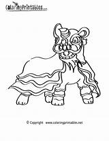 Lion Coloring Chinese Pages Fantasy Printable Dance Coloringprintables Colouring Thank Please Dragon Choose Board sketch template