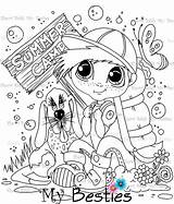Bestie Sherri Digi Baldy Stamp Instant Doll Coloring Summer Fun sketch template