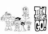 Titans Coloring Teen Go Pages Cyborg Beast Boy Starfire Raven Robin Characters Color Print Printable sketch template