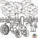 Coloring Pages Thomas Printable Train Engine Tank Friends Kids Apple Trevor Printables Clipart Traction Book Picking Clip Diesel Colouring Filminspector sketch template