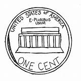 Clipart Penny Clip Coin Back Kindergarten Pennies Coins Cliparts Bri January Library Blank sketch template