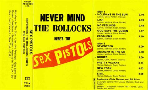 sex pistols never mind the bollocks here s the sex pistols 1977