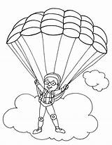 Parachute Coloring Pages Parachuting Skydiving Paratrooper Printable Color Parachutes Kids Getcolorings Colorings Popular Drawings 792px 03kb sketch template