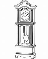 Clock Grandfather Clipart Drawing Clocks Pendulum Grand Coloring Drawings Father Cliparts Sketch Line Tattoo Colouring Clip Plans Pages Time Library sketch template