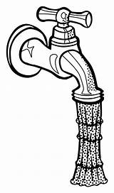 Pipe Water Drawing Clipart Wrench Faucet Coloured Line Getdrawings Big Webstockreview sketch template