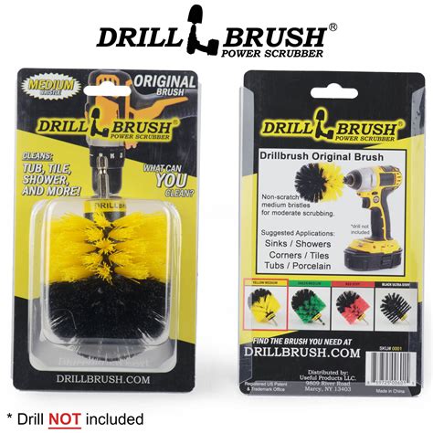 Drill Brush 4 Round Bullet Brush Yellow Ducan Automotive