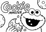 Monster Cookie Coloring Pages Cookies Printable Eating Sesamstraat Drawing Toddler Preschool Lessons Offer Simple Sheets Print Street Sesame Gif Color sketch template