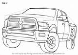Draw Ram Truck Dodge Drawing Step Sketch Trucks Cummins Template Pencil Coloring Pages Sketches Tutorials sketch template