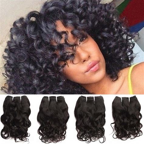 amazoncom brazilian curly human hair weave  bundles  brazilian hair wet  wavy remy hair