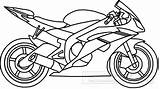 Bike Yamaha Sports Draw Step sketch template
