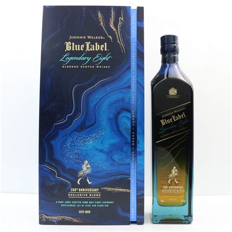 johnnie walker blue label legendary   anniversary cl   auction scotch
