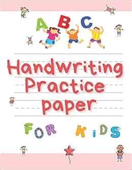 abc handwriting practice paper  kids blank dashed lined paper