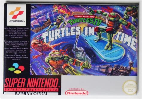 super nintendo tmnt turtles in time fridge magnet teenage mutant ninja turtles 4