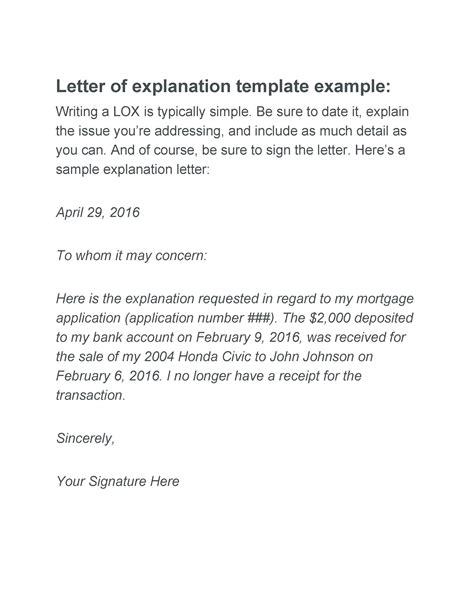 credit inquiry explanation letter template