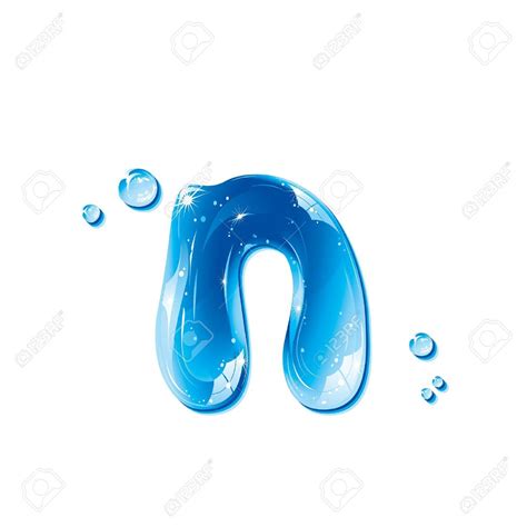 Abc Series Water Liquid Letter Small Letter N Royalty Free Cliparts