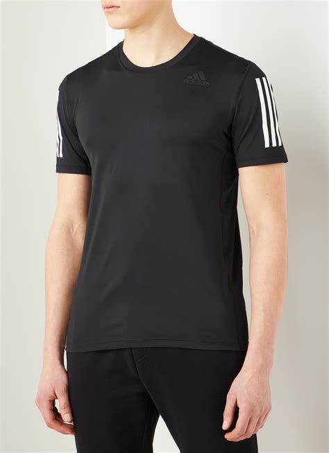 adidas techfit  stripes trainings  shirt met aeroready zwart de bijenkorf