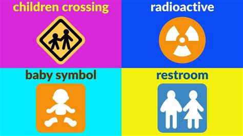 signs  symbols vocabulary  beginners kids kindergarten