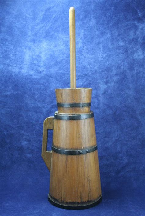 Antique Wooden Butter Churn Country Primitive Staved 19th Century