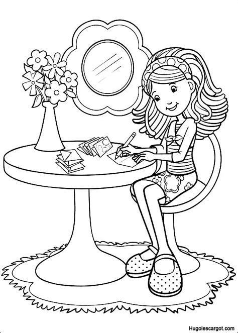 coloring page groovy girl coloringme