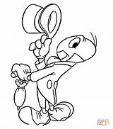 Pinocchio Colorare Jiminy Grillo Grilo Disegno Parlante Pepito Pepe Onlinecoloringpages sketch template