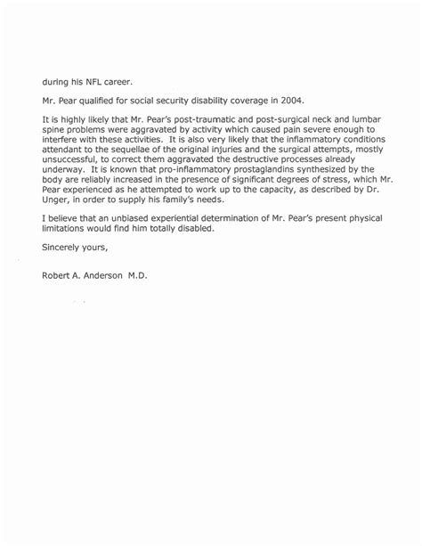 disability letter  doctor sample