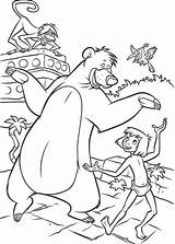 Selva Mowgli Baloo Imagenes Livro Colouring Dibujoscolorear Teach sketch template
