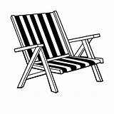 Chair Beach Drawing Clipart Coloring Lawn Adirondack Chairs Pages Deck Lounge Line Patio Clip Umbrella Silhouette Deckchairs Collection Rocking Various sketch template