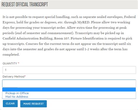 Ordering Transcripts Office Of The University Registrar