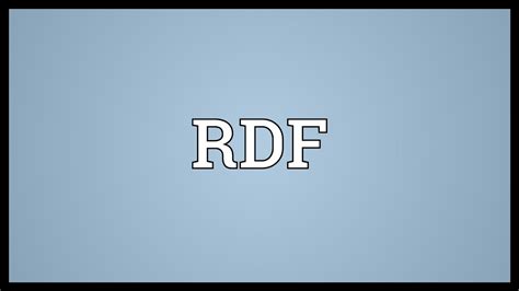 rdf meaning youtube