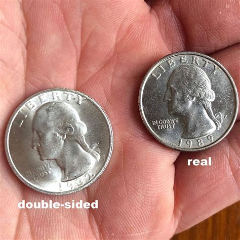 double sided quarters  green head