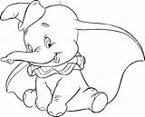 Coloring Pages Dumbo Disney Elephant Printable Onlycoloringpages sketch template