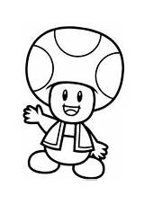 Toad Coloring Mario Toadette Super Pages Bros sketch template