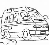 Camper Caravan Camioneta Compatto Caravana Caravane Compacte Compacta Coloritou Acolore Coloringcrew Coloreado Pintado Visit sketch template