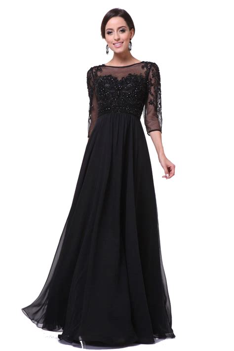 Modest Long Mother Of The Bride Dress Plus Size Formal Gown With