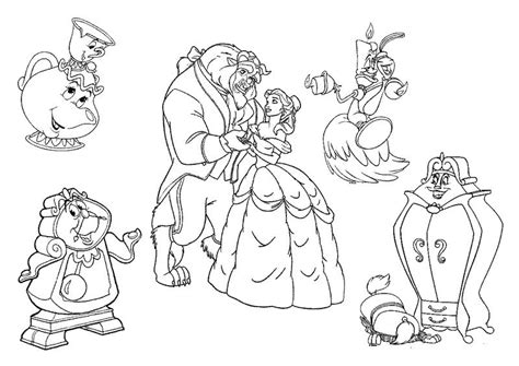 beauty   beast coloring pages beauty   beast crafts
