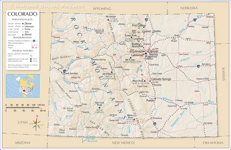 reference maps  colorado usa nations  project