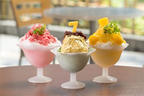 in need of good luck japanese shaved ice with gold leaf brings fortune to anyone who eats it