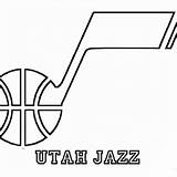 Coloring Nba Pages Jazz Utah Printable Dallas Basketball sketch template