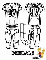 Coloring Football Pages Bengals Cincinnati Printable Jersey Jerseys Uniform Guy Sport Comments Nfl Template Coloringhome Popular Sports Library Clipart sketch template