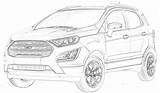 Ecosport Ford Bl Aerpro Drawing Bk sketch template