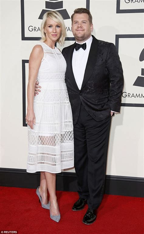 james corden scrubs up well alongside wife julia carey at grammy awards daily mail online